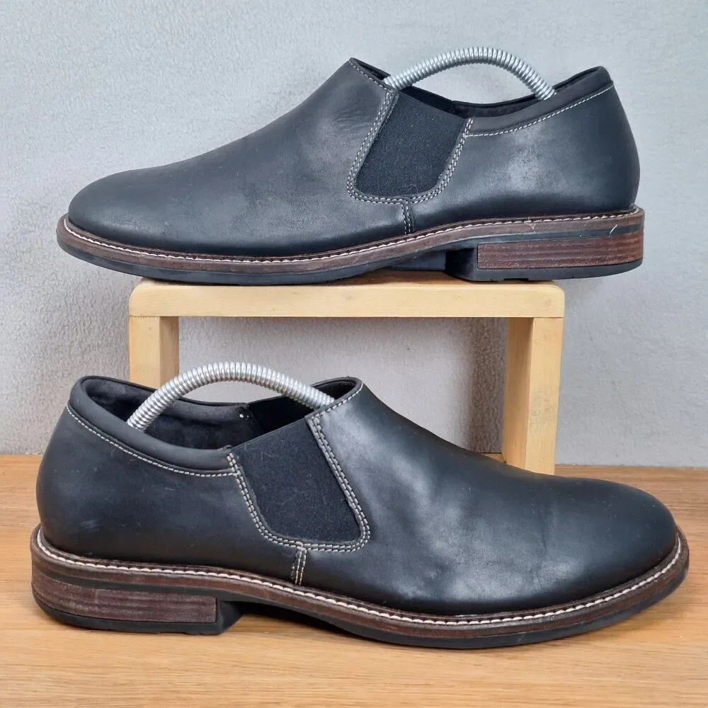 Naot Men's 9 EU 42 Oxford Dress Shoes Black Leather Lace-Up Made in Israel